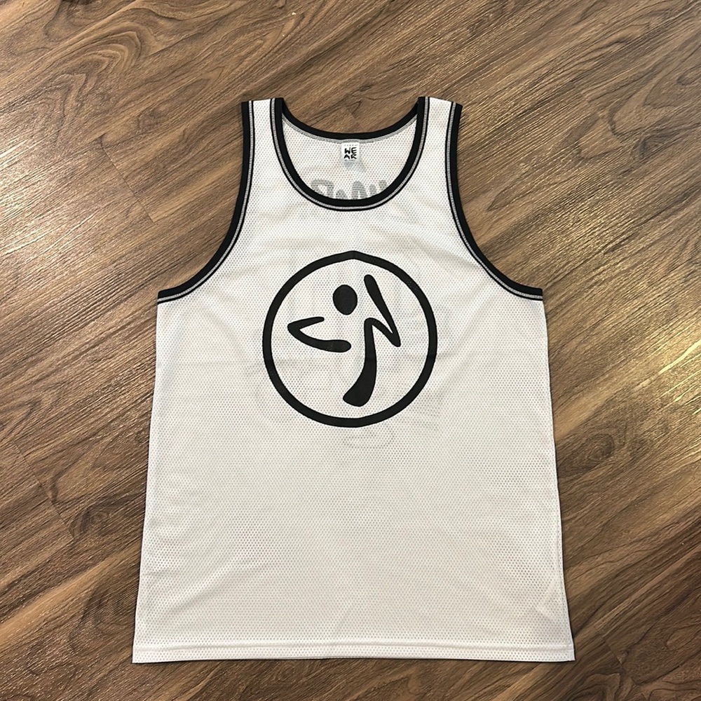 White Zumba Tank Top Jersey shirt